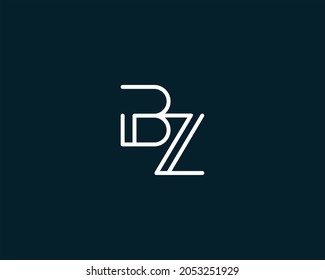 Alphabet letters monogram logo BZ or ZB