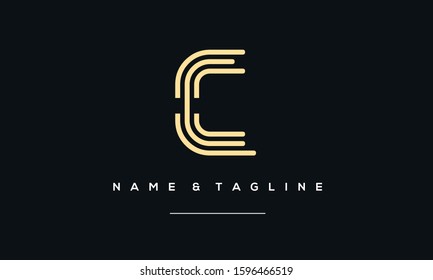 Alphabet letters monogram logo C