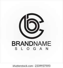 Cartas alfabéticas logotipo CB, BC, B y C, diseño de iconos de letras elegantes y profesionales 