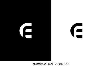 Alphabet letters monogram logo CF, CE