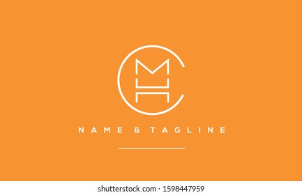 Alphabet letters monogram logo CHM,HMC,C and M