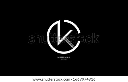 Alphabet letters monogram logo  CK or KC Stok fotoğraf © 