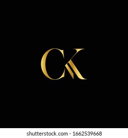 Letras alfabetas con logotipo en monograma CK,KC,C y K.Template