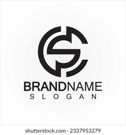 Alphabet letters monogram logo CS,SC,S and C, elegant and Professional letter icon design 