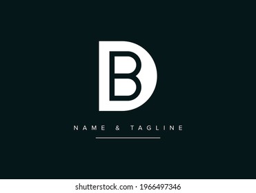 Alphabet letters monogram logo DB or BD