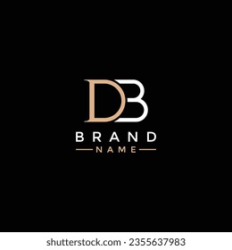 Alphabet letters monogram logo DB or BD