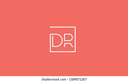 Alphabet letters monogram logo DR,RD,R and D 