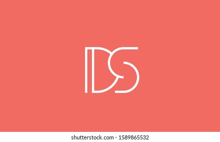 Alphabet letters monogram logo DS,SD,D and S 