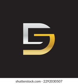 Alphabet letters monogram logo DS,SD,S and D, elegant and Professional letter icon design on black background.