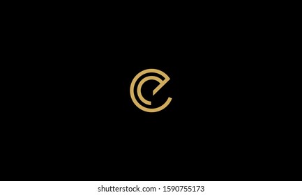 Alphabet letters monogram logo E
