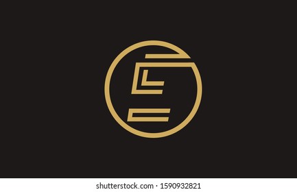 Alphabet letters monogram logo E