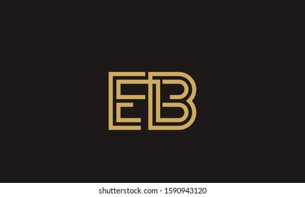 Alphabet letters monogram logo EB,BE,E and B
