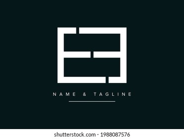 Alphabet letters monogram logo EE