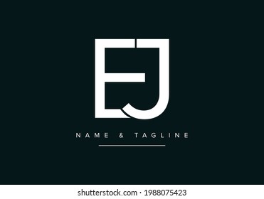 Alphabet letters monogram logo EJ