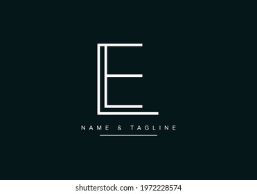 Alphabet letters monogram logo EL or LE