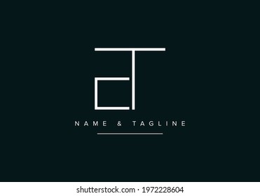 Alphabet letters monogram logo ER or TE