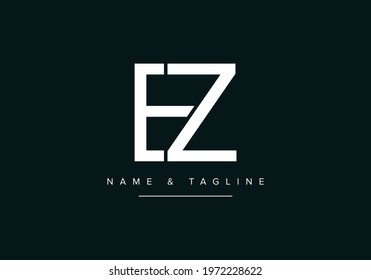 Alphabet letters monogram logo EZ or ZE