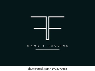 Alphabet letters monogram logo FF or F