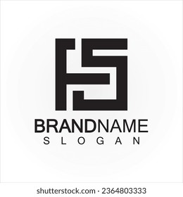 Cartas alfabéticas logotipo de monograma FS diseño de iconos de letras en color negro elegante y profesional 