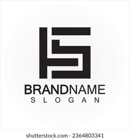 Cartas alfabéticas logotipo de monograma FS diseño de iconos de letras en color negro elegante y profesional 