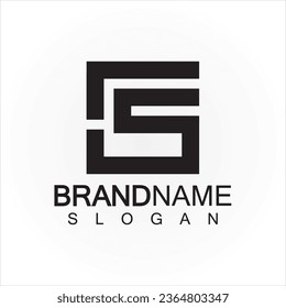 Cartas alfabéticas logotipo de monograma FS diseño de iconos de letras en color negro elegante y profesional 
