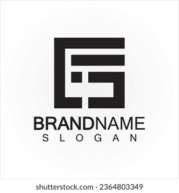 Cartas alfabéticas logotipo de monograma FS diseño de iconos de letras en color negro elegante y profesional 
