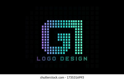 Alphabet Buchstaben Monogramm Logo GI,IG,I und G
