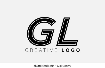 
Alphabet letters monogram logo GL,LG,G and L
