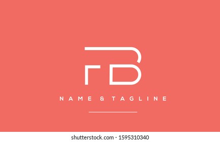 Alphabet letters monogram logo icon FB,BF,F and B