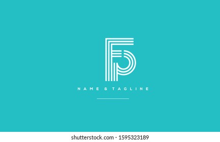 Alphabet letters monogram logo icon FP,PF,F and P 