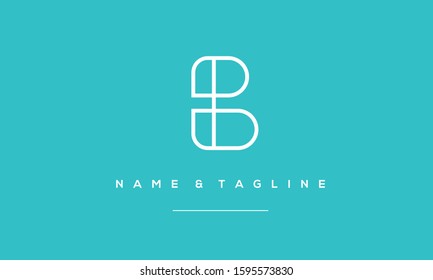 Alphabet letters monogram logo icon B
