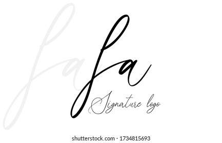 Letras alfabéticas icono del logotipo del monograma FA, FA, A y F
