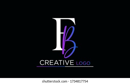 Alphabet letters monogram logo icon FB,BF,F and B
