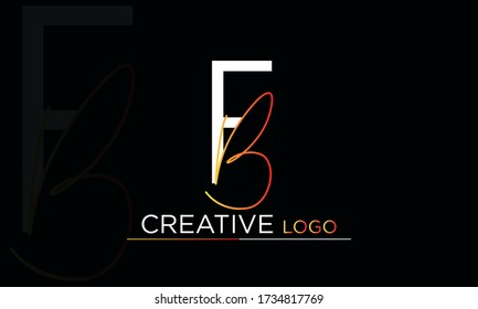 Alphabet letters monogram logo icon FB,BF,F and B
