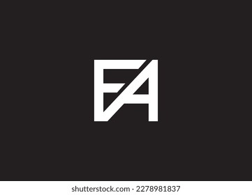 Alphabet Buchstaben Monogramm Logo Symbol FA Design
