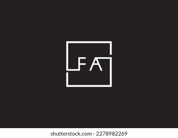 Alphabet Buchstaben Monogramm Logo Symbol FA Design