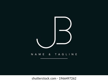 Alphabet letters monogram logo JB or BJ