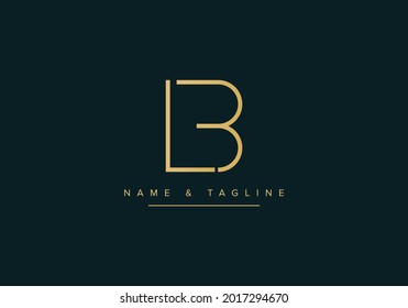 Alphabet letters monogram logo LB or BL
