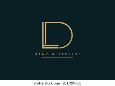 Alphabet letters monogram logo LD or DL