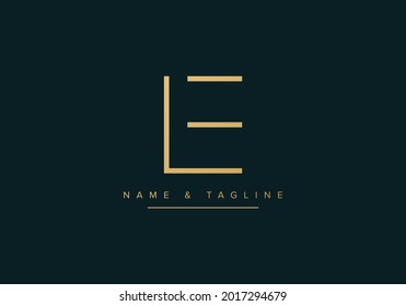 Alphabet letters monogram logo LE or EL