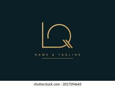 Letras alfabéticas logotipo de monograma LQ o QL