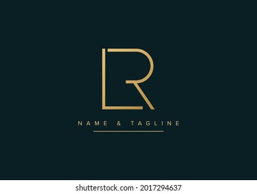 Alphabet letters monogram logo LR or RL