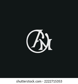 alphabet letters monogram logo AM or MA