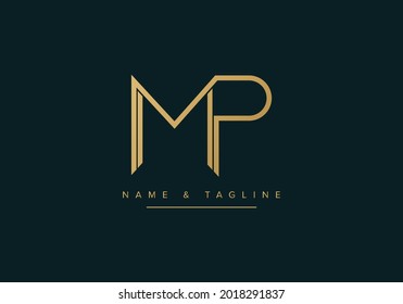 Alphabet Letters Monogram Logo Mp Pm Stock Vector (Royalty Free ...