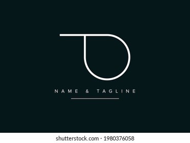 Alphabet letters monogram logo TO or OT