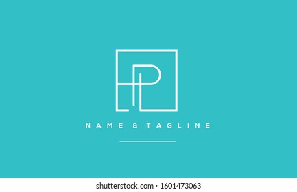 Alphabet letters monogram logo P