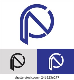 Alphabet letters monogram logo  PN, NP, P and N, elegant and Professional letter icon design