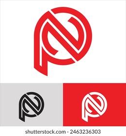 Alphabet letters monogram logo  PN, NP, P and N, elegant and Professional letter icon design
