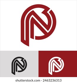 Alphabet letters monogram logo  PN, NP, P and N, elegant and Professional letter icon design