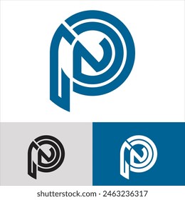 Alphabet letters monogram logo  PN, NP, P and N, elegant and Professional letter icon design